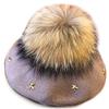 Brillabenny Basco Berretto Donna Lana Cashmere PON PON Pelliccia Vera Cappello Cuffia Donna Hat cap Luxury
