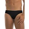 GARDA - 6 Slip Uomo Minislip in Cotone Mercerizzato, Elastico Interno, con Ricamo Art. 0925 (Nero, 3/S)
