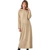 aromm Felpa con Cappuccio da Donna Maniche Lunghe Pullover Allentato Casual Maxi Vestito con Tasche