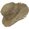 Gheri Uomo 100% Canapa Naturale Cannuccia Estate Cappello Spiaggia Paglietta Panama Ampio Bordo Vacanza C