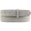 BELTINGER Cintura in Pelle Scamosciata Senza Fibbia 3,0 Cm | Cintura in Vera Pelle Scamosciata per Donna Uomo 30Mm | Grigio Chiaro 85Cm