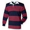 Front Row - Maglietta a righe, a maniche lunghe, da rugby
