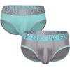 SUKREW - Intimo da Uomo Slips - Apex Brief Multipack 1x Peppermint + 1x Silver Sparkle - Taglia XS