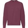 Fruit of the Loom, felpa con maniche raglan borgogna M