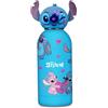 Seven Borraccia con tappo sagomato LILO & STITCH, Blu, 350 ml, Acciaio Inox, BPA free, Ermetica, Caldo 12h/Freddo 24h, A prova di perdite, Scuola, Sport, Viaggio, Per bambini, Idea regalo