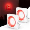 Swoieltr Luce Notturna Bambini da Presa con Sensore Crepuscolare Rossa 2 Pezzi