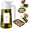 TrendPlain Spruzzino Olio per Friggitrice Aria 470ml, Dosatore Olio 2 in 1, Oliera Spray per Cucina, Insalata e Aceto, Accessori Cucina senza BPA (Bianco-1)