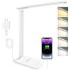joyshie Lampada scrivania dimmerabile lampada da lettura con porta di ricarica USB, 3 modalità di illuminazione, carica wireless,lampada da tavolo portatile pieghevole per la lettura della camera da lett