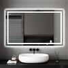 Dripex Specchio Bagno LED 60 x 100 cm Luce Specchio da Bagno con Anti-Nebbia Bianco Freddo 6400K Impermeabile,Smart Touch Retroilluminato Risparmio Energetico