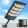 LEKIA Lampione Solare per Esterno, 6500K Lampada Stradale Solare con Sensore di Movimento, Telecomando, Impermeabili 320° Illuminazione Faretto Solari con Pannello per Giardino, Strada (1 Pezzi)