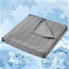 OMERAI Coperta Refrigerante 2 Lati, 150X200CM Coperta Rinfrescante Letto per l'estate Q-Max>0.45 Super Morbido Traspirante Cooling Blanket Grigio
