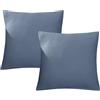 FIGOOO Federe Confezione da 2 Copridivano con Braccioli a Tinta Unita Copridivano Fantasia Lavabile Spandex Fodera per Divano Universale Antiscivolo Copertura per Divano,Grigio-Blu