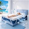 Klyvvo Topper 180x200cm Spugna Memoria con Gel, Topper Matrimoniale con 7 Zone di Supporto, Adatto per Materassi Duri, Molle Box, Letti Ospiti e Divani
