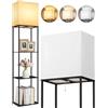 OUTON Lampada da terra con 3 ripiani, piantana design moderno con ripiano