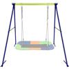 Dripex Altalena per Bambini, in metallo, fino a 200 kg, stabile e resistente, per esterni, giardino, altalena per bambinis,cala da arrampicata (singola 163x160x180cm)