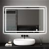 Dripex Specchio Bagno LED 60x100 cm, Specchio da Trucco con Luce Anti-Nebbia 3 Temperature Colore e Dimmerabile Specchio da Parete Moderno con Smart Touch IP44 Risparmio Energetico