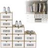 UISEBRT 10 scatole impilabili con finestra trasparente per scarpe, per cameretta, ufficio, soggiorno, camera da letto, marrone