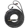 keephifi 2m Cavo 2 pin 3,5 mm 2 metri cuffie per IEM KBEAR ST12 Plus - Cavo di prolunga per cuffie intrecciato 4N OFC a 8 fili, 2 metri, 2 pin 3,5 mm, per KZ ZST/EDX/ZS10/AS10(nero, 2PIN-S)