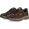 Skechers Uomo Oak Canyon Consistent Winner Slip-In ALLENATRICE, Brown Leather/Textile/Synthetic/Black Trim, 45 EU