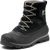 Sorel Buxton Lace Boot WP, Stivali da Neve Impermeabili, Uomo, Black/Quarry 2024/2025, 40.5 EU