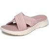 Skechers Sandali da Donna Go Walk Flex Impressed Flat, Rosa, 39 EU
