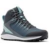 Columbia Trailstorm Mid Waterproof Scarponi Da Trekking Alta impermeabili da Donna, Grigio (Graphite x Dusty Green), 41 EU