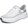 Skechers Uomo Slip-Ins: Go Golf Flight Spikeless Lace Up Mesh Sneakers for Men Slip-in ALLENATRICE, White/Gray, 46 EU