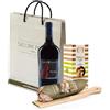 Salumi Pasini I Gusti Semplici Kit Aperitivo | Vino Rosso Bonarda dell'Oltrepò Pavese DOC | Salame Campagnolo 250g con Tagliere | Taralli Gusto Classico 150g | Salumi Pasini®