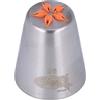 Graziano, Beccuccio Russo Fiore 5 Petali 3D Grande Acciaio Inox - Ø 3.7cm H 4.2cm