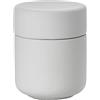 Zone Denmark Ume - Barattolo in ceramica con coperchio per bagno, decorazione bagno, organizzatore per bagno, in ceramica, diametro 8,3 cm, altezza 10,3 cm, colore grigio (grigio)