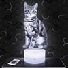 Lampephoto.fr - Lampada Gatto Luce Notturna 3D Gattino, Felino | Prodotto in Francia, scelta di base, luminosità regolabile, batteria/USB, regalo per uomo e donna