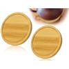 Emezddo 2 pezzi piatto per candele,sottobicchiere per candele,vassoio per candele,portacandele, piatto di legno,piatto decorativo in legno,portacandele,per candele a colonna(rotondo,9,5 cm)