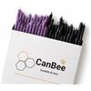 CanBee Candele di cera Candele Sottili in Cera d'Api Naturale Nere e Viola, 50 Pezzi, 16 cm x Ø 5 mm - per Meditazione, Yoga e Rituali Personali - Intuizione e Consapevolezza - CanBee