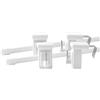 Deco-Raum Asta per tende a vetro estensibile 2 pezzi bianca lunghezza 60-100 cm con gancio girevole per telaio finestra 10-27mm asta per vetro ovale asta per tende senza forare