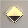 Osairous Applique da Parete LED Interno, 20W 2250LM Moderno Lampada da Parete Quadrato in Alluminio, Camera da Letto Lampade a Muro per Soggiorno, Corridoio, Scale, 3000K Bianco Caldo, Nero