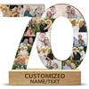 AGEUIRPOD Collage Foto Personalizzate 1-99 Età Numero, Cornice Personalizzata con Foto per 70 anni Compleanno Donna Uomo, Anniversario Compleanno Decorazioni 70 anni, Idea Regalo Compleanno Anniversario