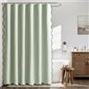 MIULEE Tenda doccia in Lino Ondulato Antimuffa 1 Pannelli 120x180 cm Verde