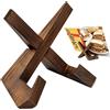 LAIYORA PortaPiatti Legno Massello Supporto Libri Ricette Cucina Espositore Vintage