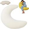 Generico Moon Shaped Body Pillow, Oversized Cooling C Shaped Body Pillows for Side Sleepers, Soft Supportive Full Body Cushion with Removable Cover for Sleeping,Resting and Lounging