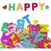 JIAC 448 lettere adesive in gomma espansa, glitterate, autoadesive, lettere in feltro, autoadesive, colorate, per fai da te, scrapbooking