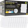 CLAR - Faretto quadrato da incasso 20 W, Downlight per bagno, lampadario moderno per ufficio o camera da letto, CCT (3000ºk-4000ºk-6500ºk) (Pack 10)
