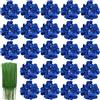 HinyoCo 28 Pz Ortensie Artificiali con steli, Ortensia di Seta Fiori Finti per Matrimonio Home Office Party Café Decorazione, centrotavola, composizioni Floreali (Blu reale)