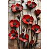 Formeyart Targa in metallo retrò con fiori, bouquet botanico, targa vintage in metallo per stile rustico francese di campagna, bagno, giardino, fattoria, caffè, decorazione da parete, idea regalo per donne