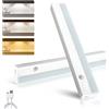 MEKKLEON Lampada da incasso a LED, 100 LED, con sensore di movimento, luce notturna ricaricabile, funzionamento a batteria, per camera da letto, scale (40 cm-2)