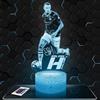 Lampephoto.fr - Lampada E. Haaland Luce Notturna 3D Calcio | Prodotto in Francia, base a scelta, luminosità regolabile, batteria/USB, regalo per gli appassionati di calcio