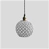Generic Lampada a sospensione, Lampada a sospensione a LED, Lampada a sospensione Lampada a sospensione in ceramica Rame Bianco Lampada da soffitto decorativa a forma di sfera Soggiorno Cu