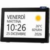 ROCAM Orologio Digitale 10,1 Pollici per Anziani, Calendario e Sveglia | Display grande, 20 allarmi, promemoria, 12 temi, temperatura, umidità e album foto USB/SD