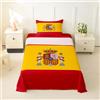 Homemissing Bandiera Spagnola Set Lenzuola 90x190cm Spagna Paesi Del Mondo Lenzuolo Bandiera Internazionale Decorazione Camera Da Letto Gioco Di Calcio Sport 3pcs