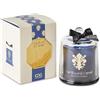 EDG Enzo De Gasperi Goldlily Candela con Cupola in Vetro 13cm Blu Legno di Quercia e Ribes