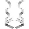 TopHomer - Set di 2 supporti per asta per tende in metallo, con viti, per ufficio, soggiorno, camera da letto, sala da pranzo e cucina, colore: argento